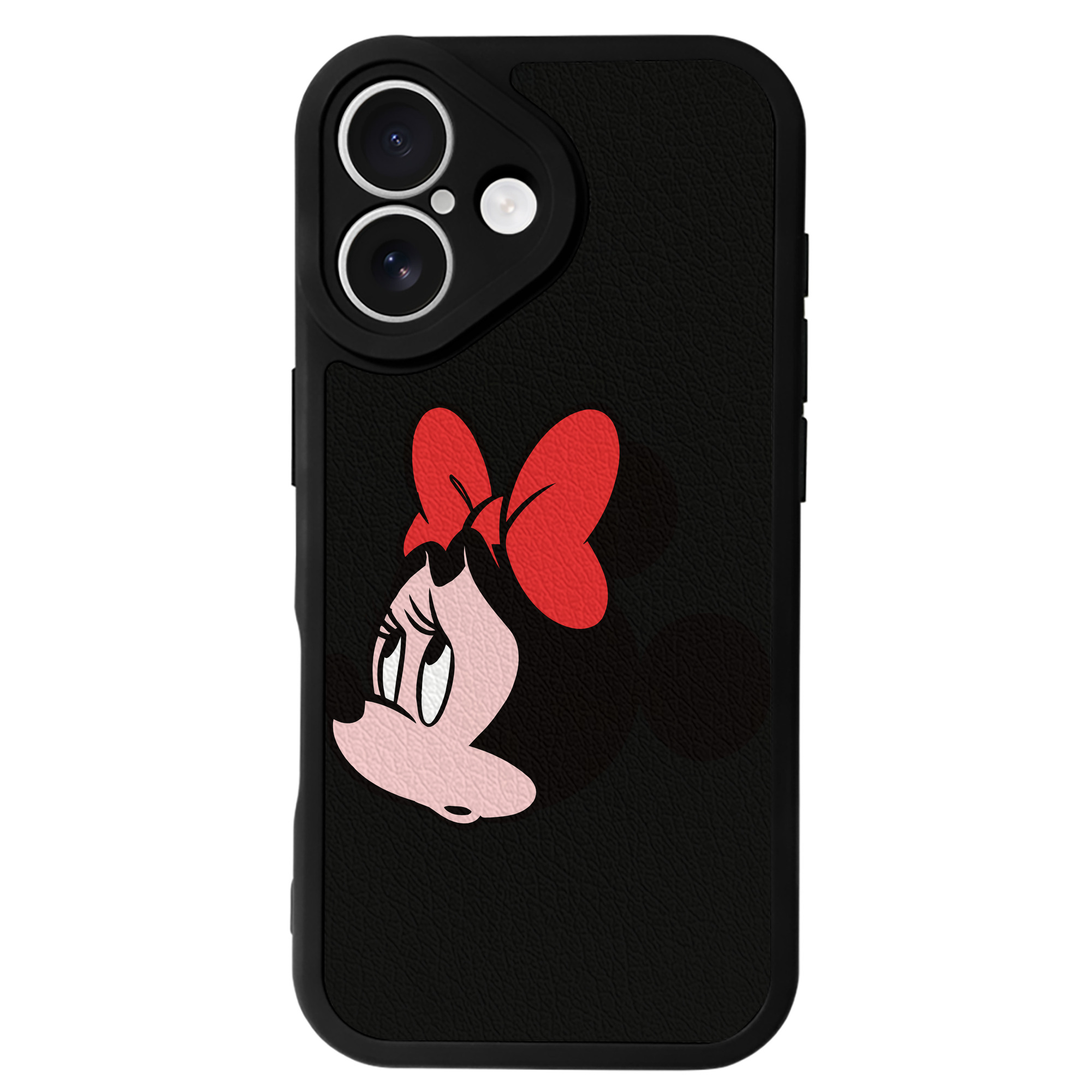 （画像用） ミッキーマウス Mickey Mouse 【iPhone 16シリーズ対応】シリコンスマホケース（レザー調） 材質：シリコン